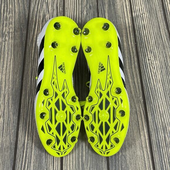 adidas PrimeKnit Skin Soccer Cleats Futbol Boots Women Sz 6 AQ3456 White Yellow - Picture 6 of 7